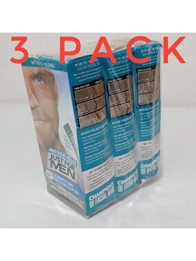 JUST FOR MEN Brush-In Color Gel, Mustache & Beard M-10/15 Blond (Pack of 3)